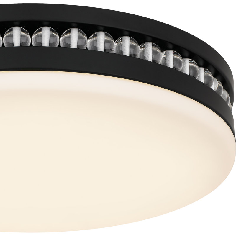 Carey Integrated LED Flush Mount With CCT Switch, Matte Black