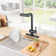 A Waterfall Kitchen Faucet With A Pull-down Shower Head, Single Handle, And 360° Rotation.