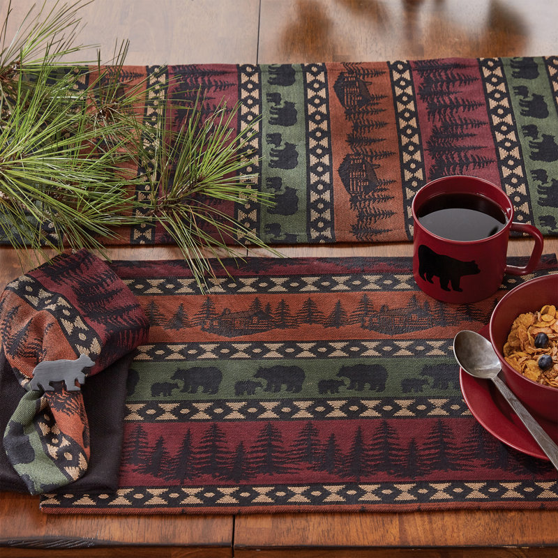  Ensemble de 4 serviettes Mountain Bear