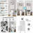 Over The Toilet Storage Cabinet With Open Bottom Bar & Adjustable Shelf, Anti-Tip, White-1656411282