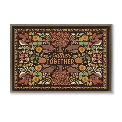 «Gather Together» sur toile brune par Laura Marshall