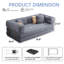 Canapé-lit modulaire convertible 2-en-1 avec matelas en mousse à mémoire de forme - aucun assemblage requis, canapé-lit peu encombrant pour salon, chambre à coucher, studio-2M6003-LG-53999628