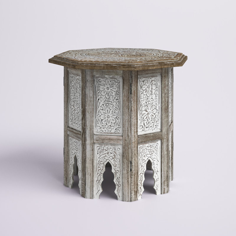  Douglaston Foldable Solid Wood End Table