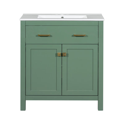 30" Bathroom Vanity With Ceramic Sink
