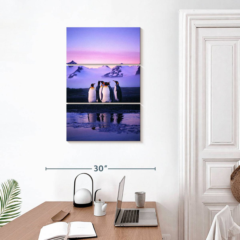 Brampt Huddled Penguins, 32" H x 20" W