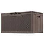 Boîte de rangement en plastique verrouillable noire Furmax