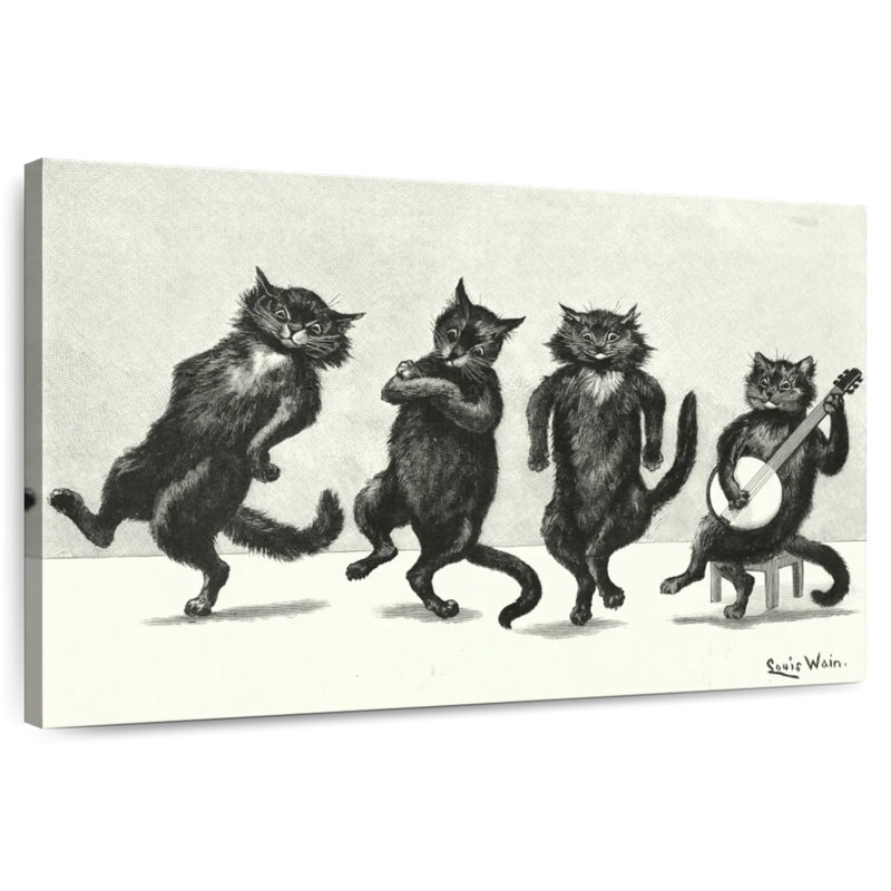 Brampt Cats Dancing, 24" H x 36" W