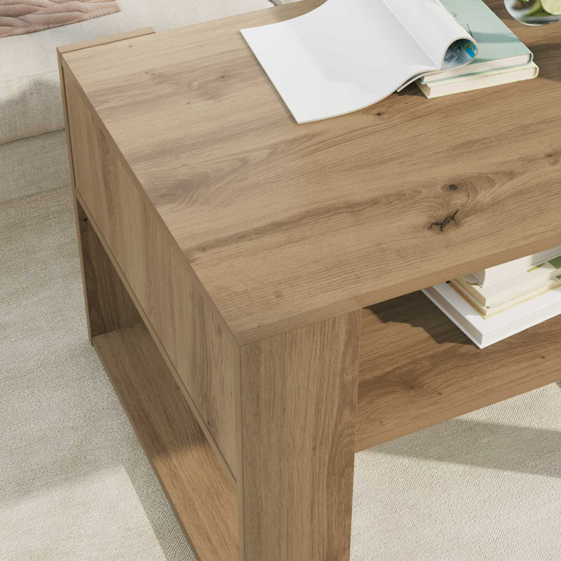 Coffee Table with Storage, 45cm. H x 66cm. L x 53cm. W, Artisan Oak