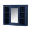 Armoire à pharmacie de 35 po x 27,5 po, armoire de rangement murale pour salle de bain, armoire de salle de bain moderne avec miroir, armoire à miroir avec 6 tablettes ouvertes (meuble-lavabo non inclus)-454056356