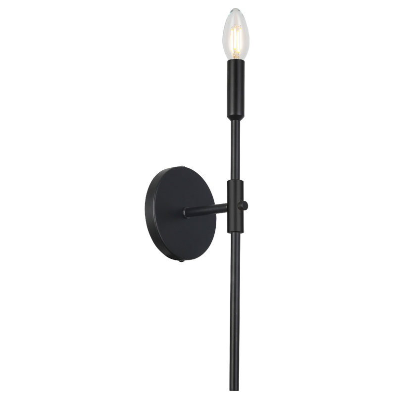 Stelly 1 Light Wall Sconce, Matte Black