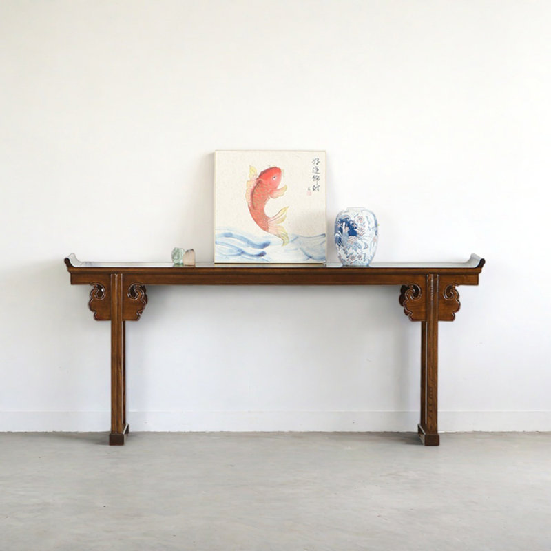Retro Classical Minimalist Console Table, 37.4" H x 78.74" W x 15.75" D