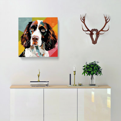 English Springer Spaniel Constructivism - Wrapped Canvas