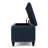 Navy Blue Fabric With Dark Brown Birch Legs For , 41.95"W X 18.62"D 18.62"H Storage,-1910775443