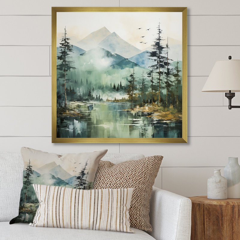 «Bold Landscape Canada Emerald Wilderness I», reproduction, H 30 po x l 30 po x P 1 po, Encadrement doré