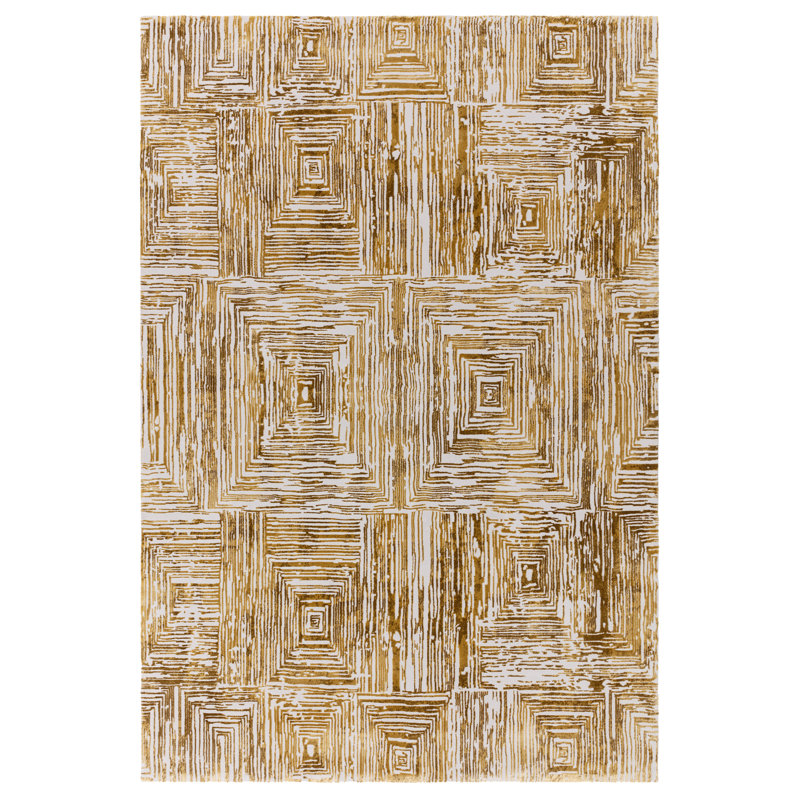 Brenetta Geometric Shapes Area Rug, Rectangle 80 x 150cm