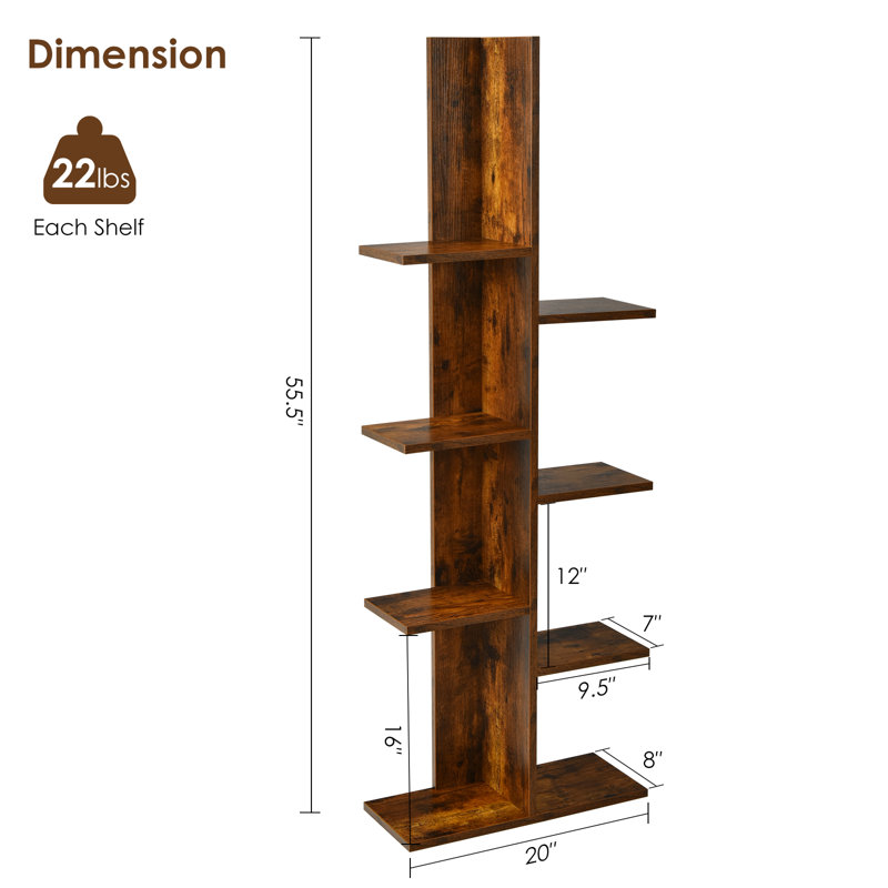 Eliades Bookcase, Dark Brown