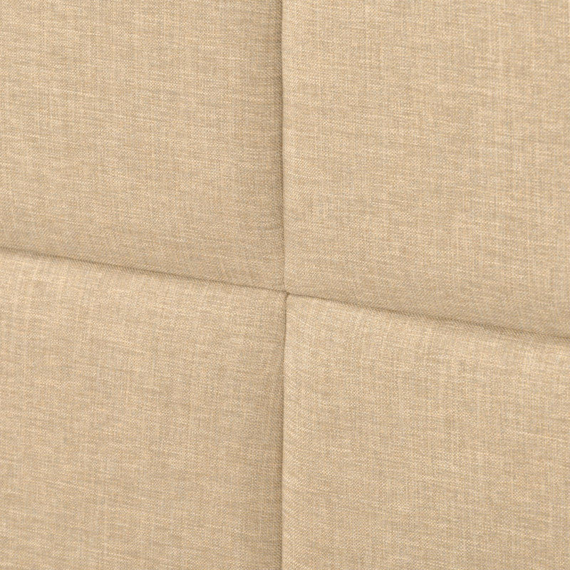 Upholstered Platform Bed, Queen, Cream