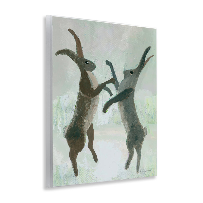 Boxe Hares Impression, plaque murale, design par Kay Widdowson