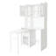 Bureau d'ordinateur avec porte en verre pour bureau à domicile ou bureau d'étude, bibliothèque et huche, bureau d'ordinateur avec bureau rotatif à 90 degrés, grand espace de travail-352979821