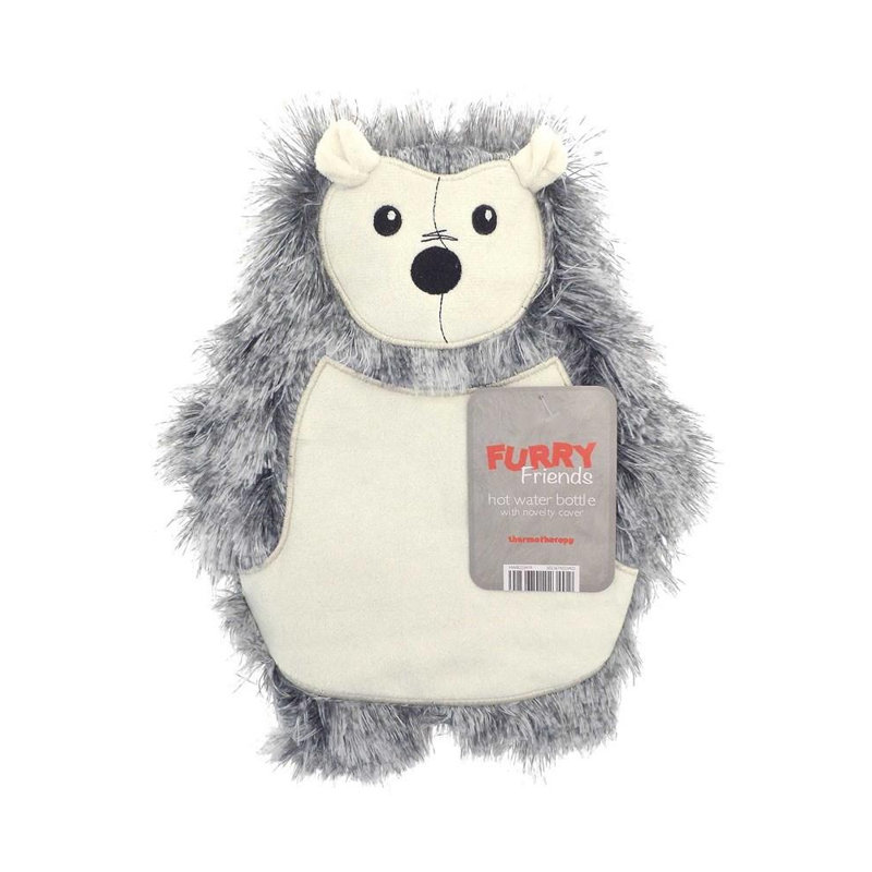 Furry Friends Hedgehog Grey Hot Water Bottle