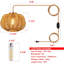 Luminaire suspendu en corde avec fils enfichables