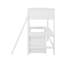 Lit mezzanine simple avec tablettes et bureau