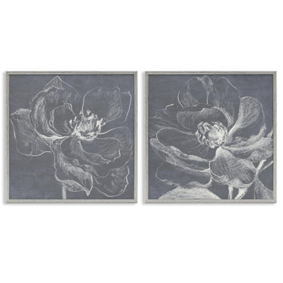 «Chalkboard Magnolia Blossom», ensemble de 2 giclées par Lanie Loreth