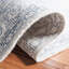 Tapis oriental bleu en laine / viscose tissé à la main Restoration-1689241606