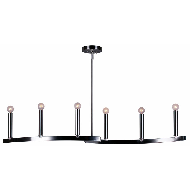 Mcrae 6 - Light Kitchen Island Pendant, Brushed Nickel