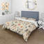 Ensemble de housse de couette floral beige doux et brun avec motif de fougères-752934881