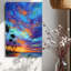 «Coastal Modern Tropical Sunset Sunset», impression sur toile texturée - Urban Studio-1907081677
