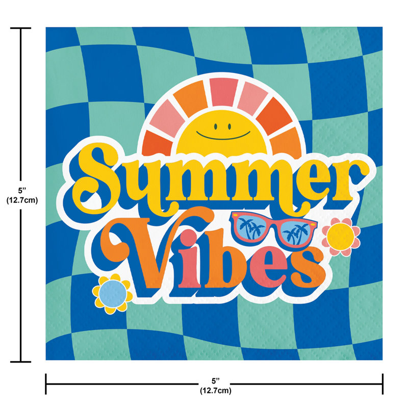 Serviettes en papier Creative Converting Summer Vibes, 48 ct.