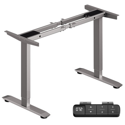 Okin Dual Motor Electric Standing Desk Frame With Memory Controller, Computer Memory Desk Adjustable Table Legs Up To 47.3" For Home Office, Rapid Mount
