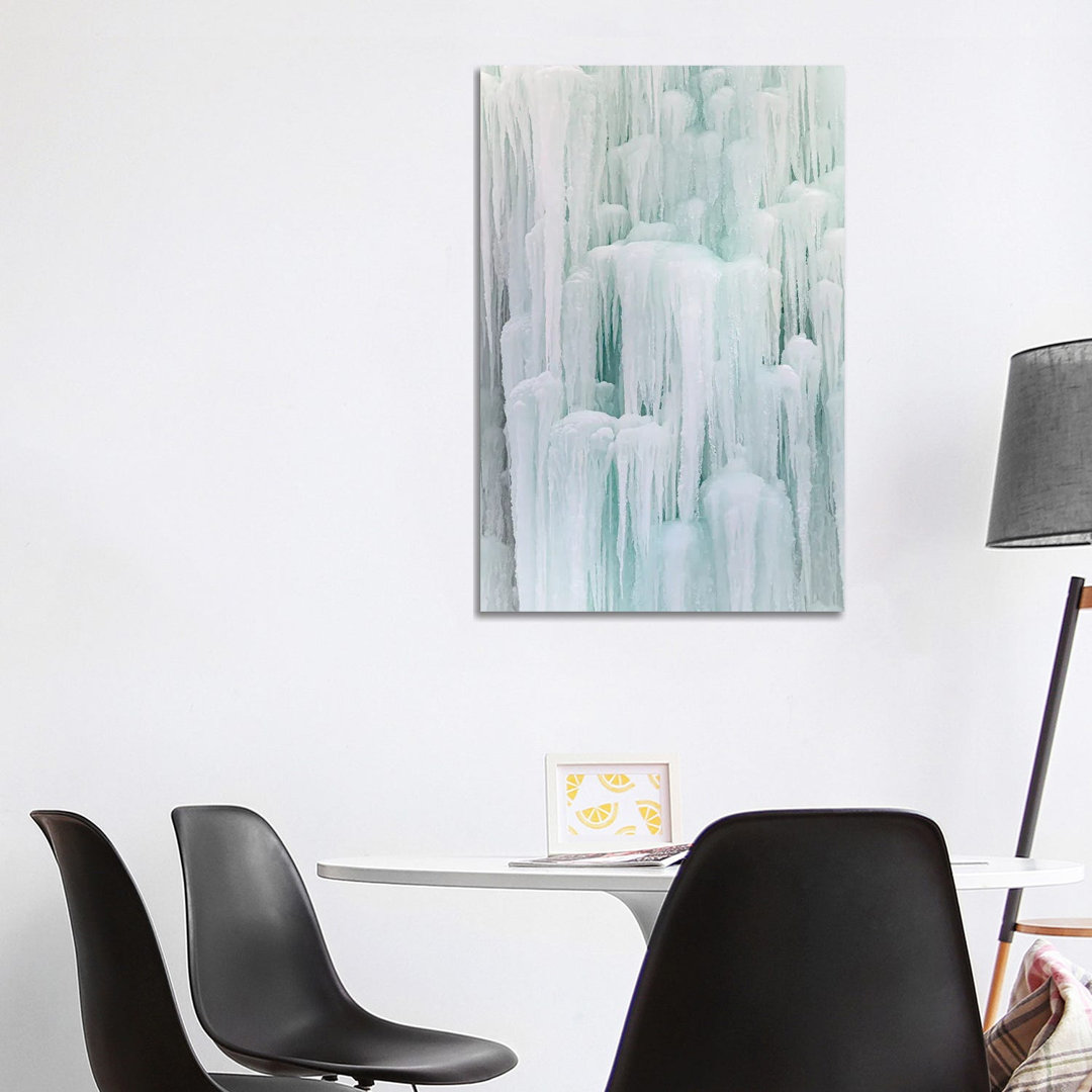 Frozen Waterfall by Nik Rave - Wrapped Canvas Art Prints