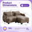Causeuse en forme de L avec soutien ergonomique et repose-pieds Cloud-Like Comfort | Canapé de salon moderne-1552248370-1552248382
