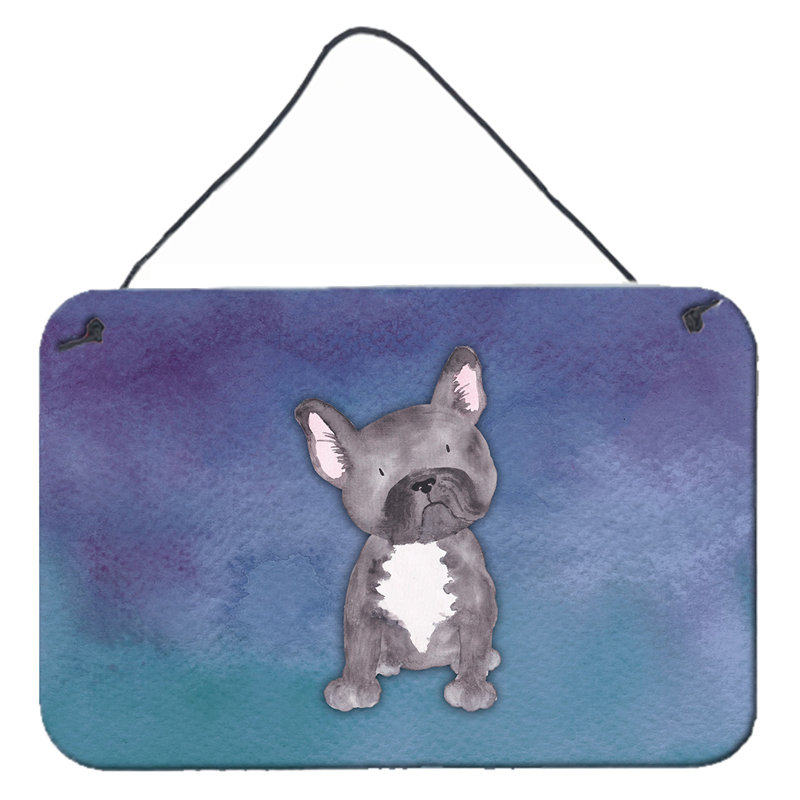 Décoration murale aquarelle french bouledogue