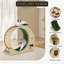 4-in-1 Cat Running Wheel with Scratching Pad and Play Tower, Large Quiet Exercise Wheel for Indoor Cats