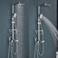 Thermostatic EXposed Bathroom Shower Mixer Twin Head Large Bar Set Square Valve