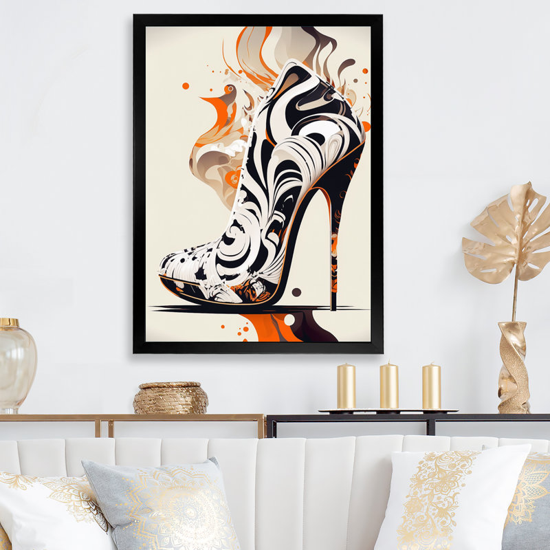 50S Deco Shoes - Impression sur toile, Cadre photo noir, H 32 po x l 16 po x P 1 po