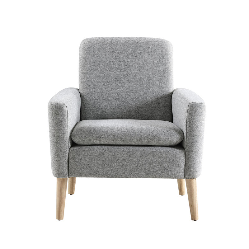Cristyle 29'' Wide Upholstered Arm Accent Chair, Gray Linen