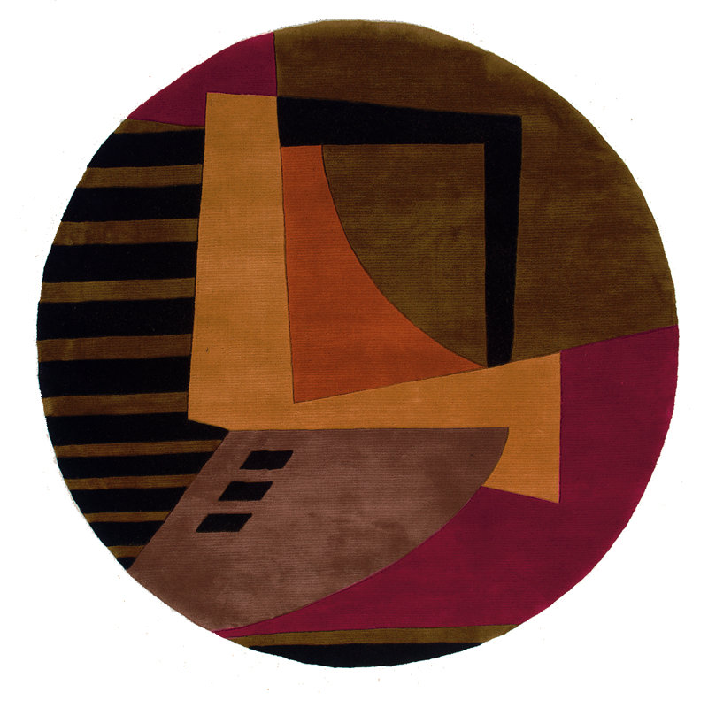 New Wave Wool Abstract Area Rug, Runner 2'6" x 8'