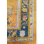Tapis unique jaune / souci / bleu sarcelle / angulaire 9 pi 4 po x 11 pi 1 po Angora Angor