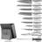 16-Piece Damascus Kitchen Knife Set, Gray Modern Knife Set