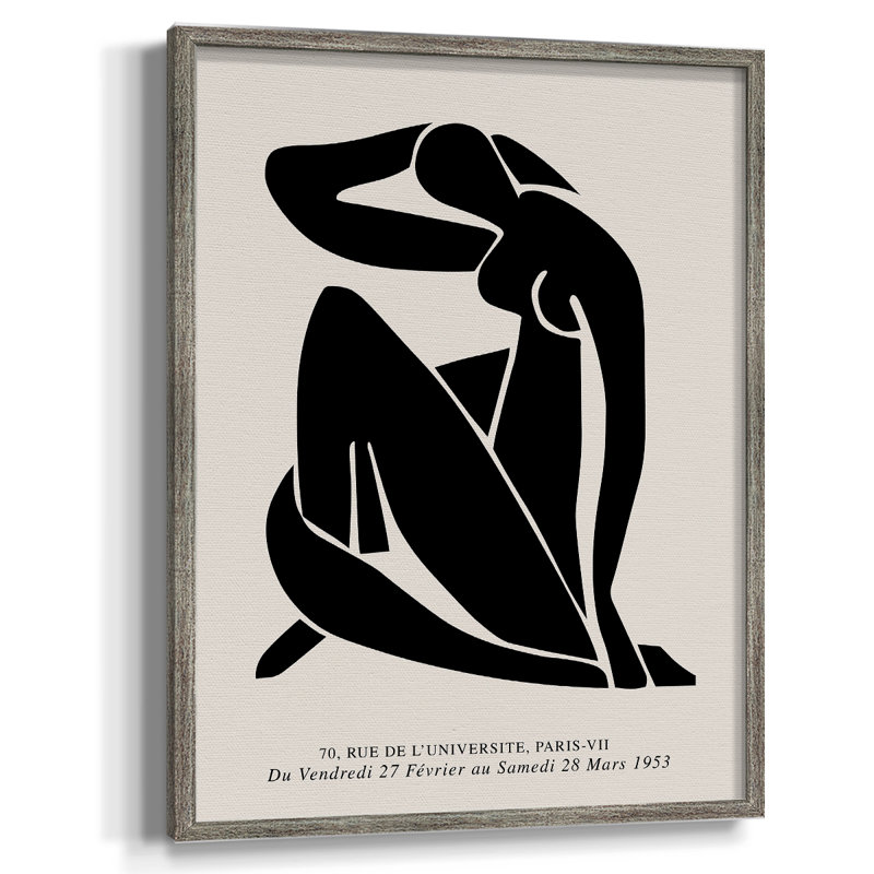 Matisse LVI, reproduction d'art encadrée - bois massif, H 30 po x l 24 po