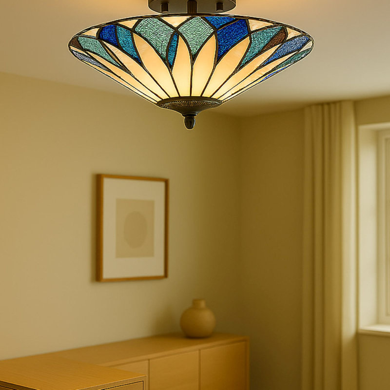 Glass Semi Flush Mount