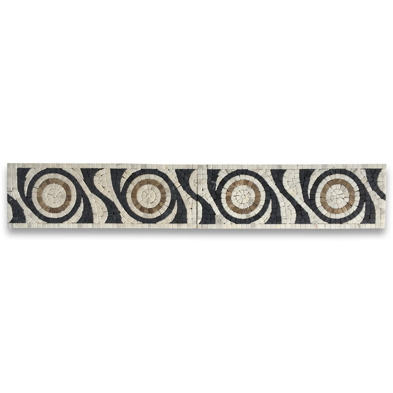 Ripple White 5.1" x 15" Marble Mosaic Wall & Floor Tile