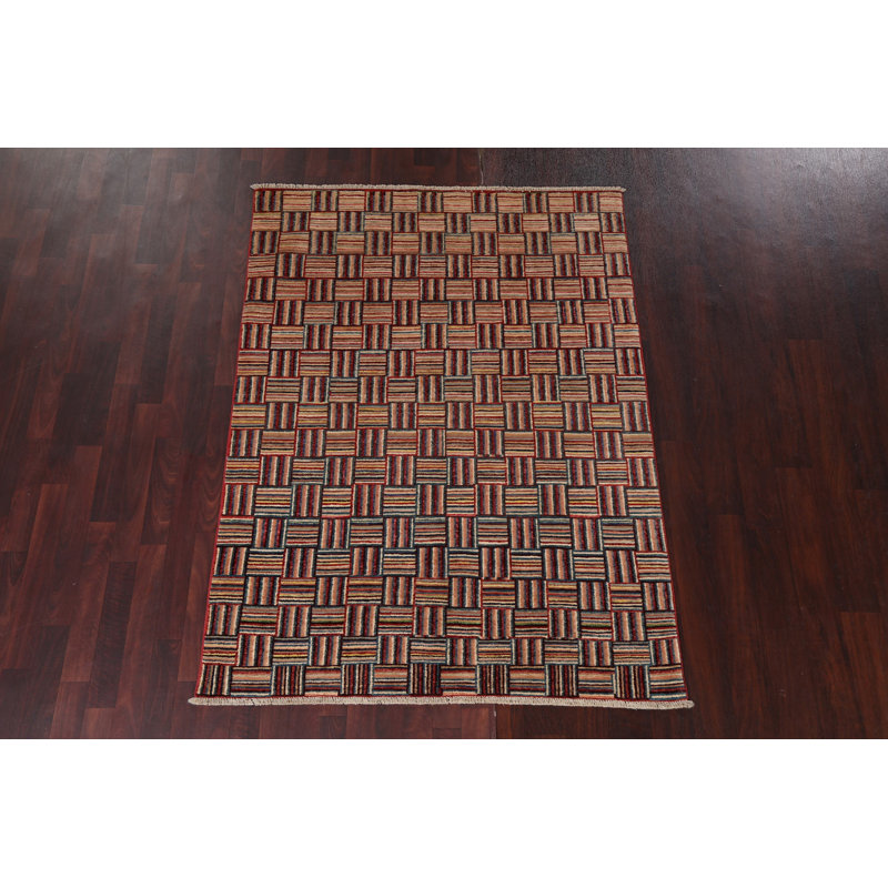 Tapis contemporain tribal 5 x 6