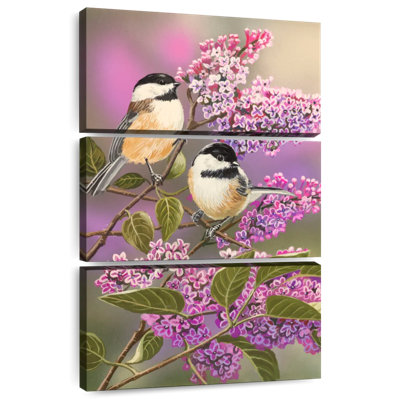 Brampt Lilacs And Chickadees