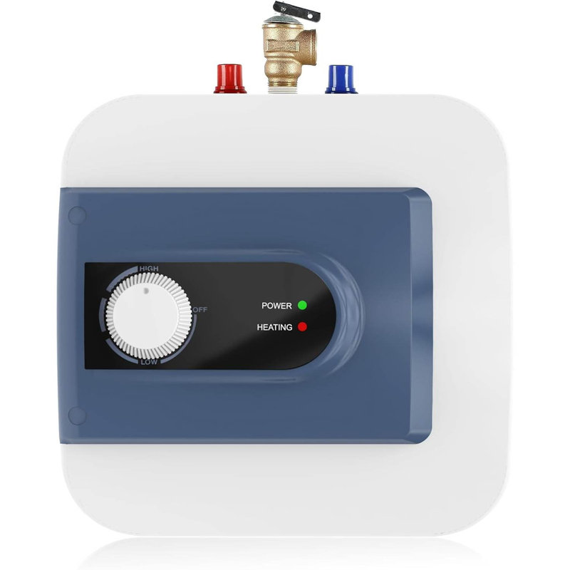 Chauffe-eau électrique à réservoir miniature de 1,6 gallon (6 litres) sous évier, 1500 W