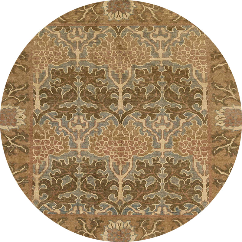 Tapis décoratif multicolore à motif abstrait, Rond 6 pi
